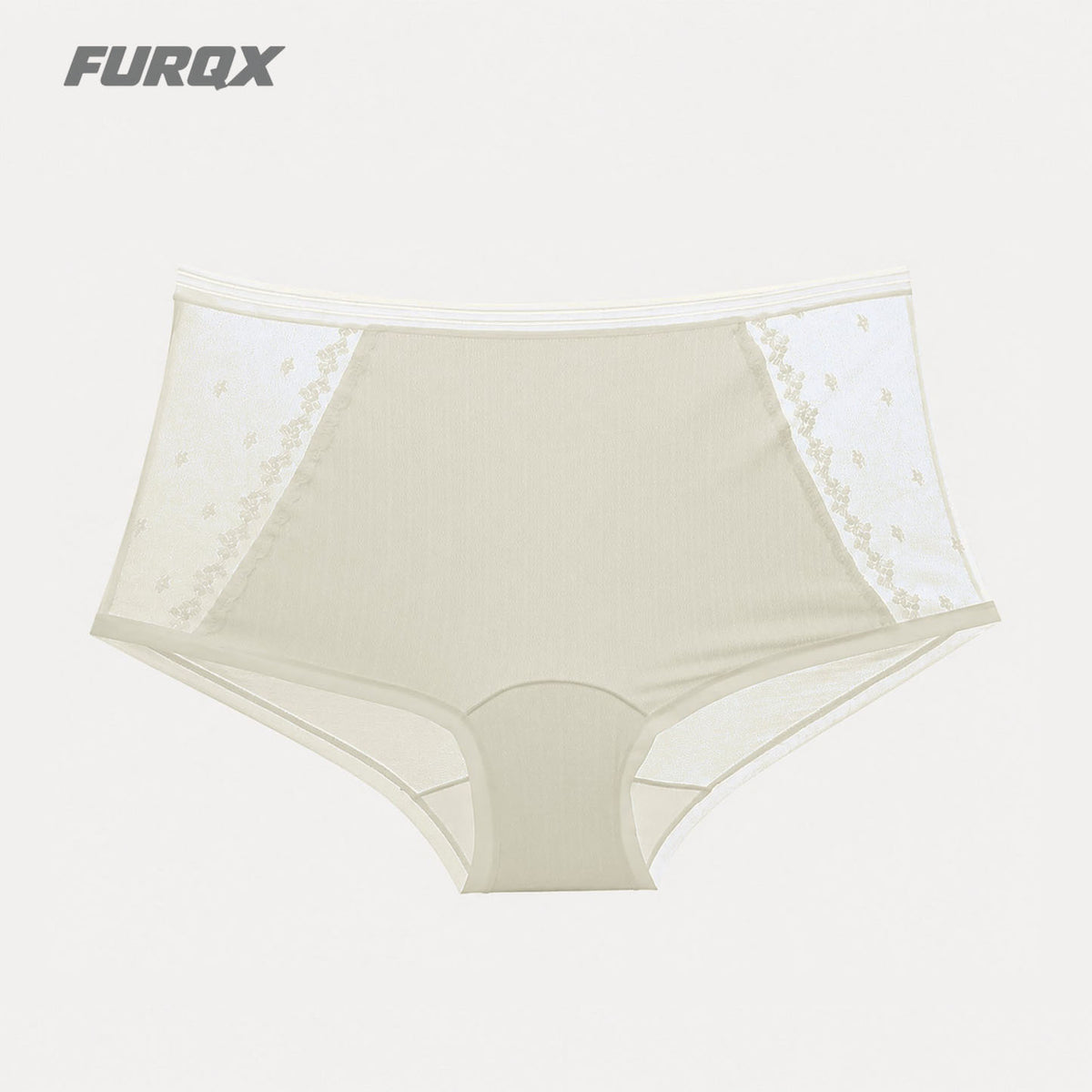 FURQX High-Waist Lace Mesh Boxer Briefs