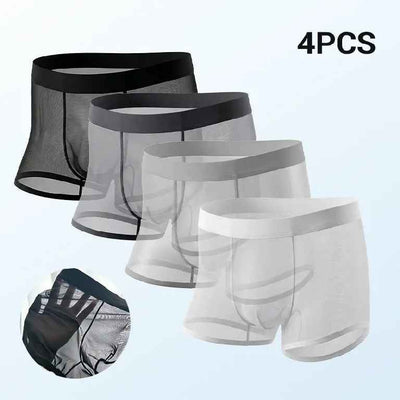 Men's Ice Silk Ultra-thin Cooling Breathable Boxer Shorts