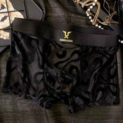 Sexy Breathable Mesh Boxer Shorts