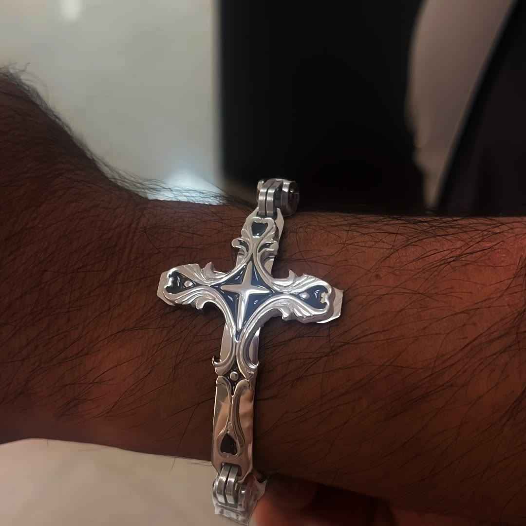 Iron & Faith Men's Bracelet: Strength and Redemption in Every Link