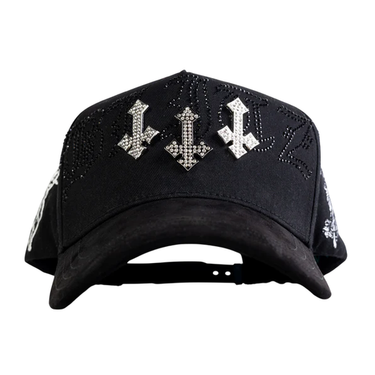 Blitz Crystals Cross Angel Cap