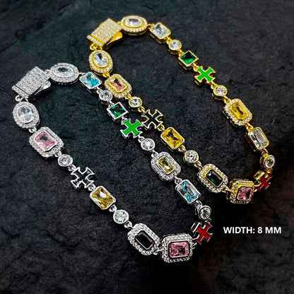 Colorful Gemstone Bracelet For Men Women