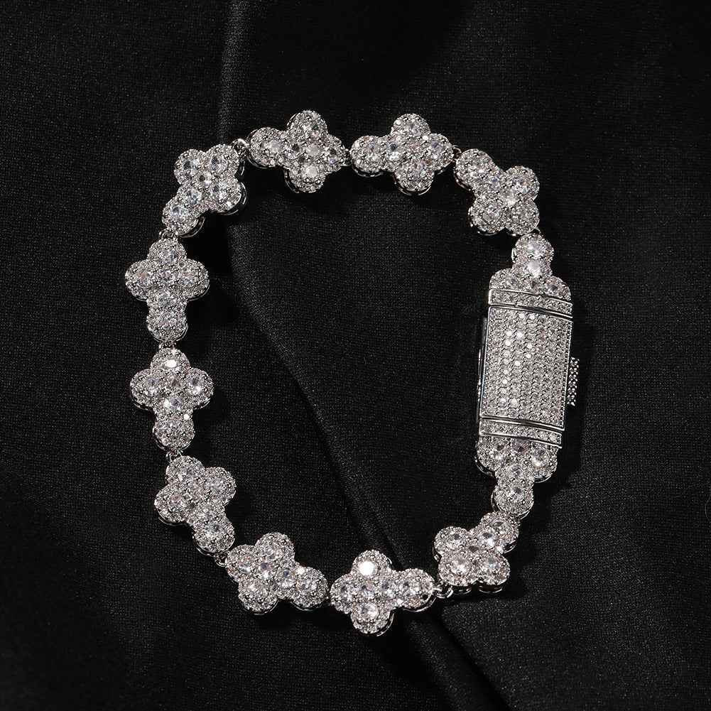Unisex Iced Out Hip Hop Zirconia Cuban Chain
