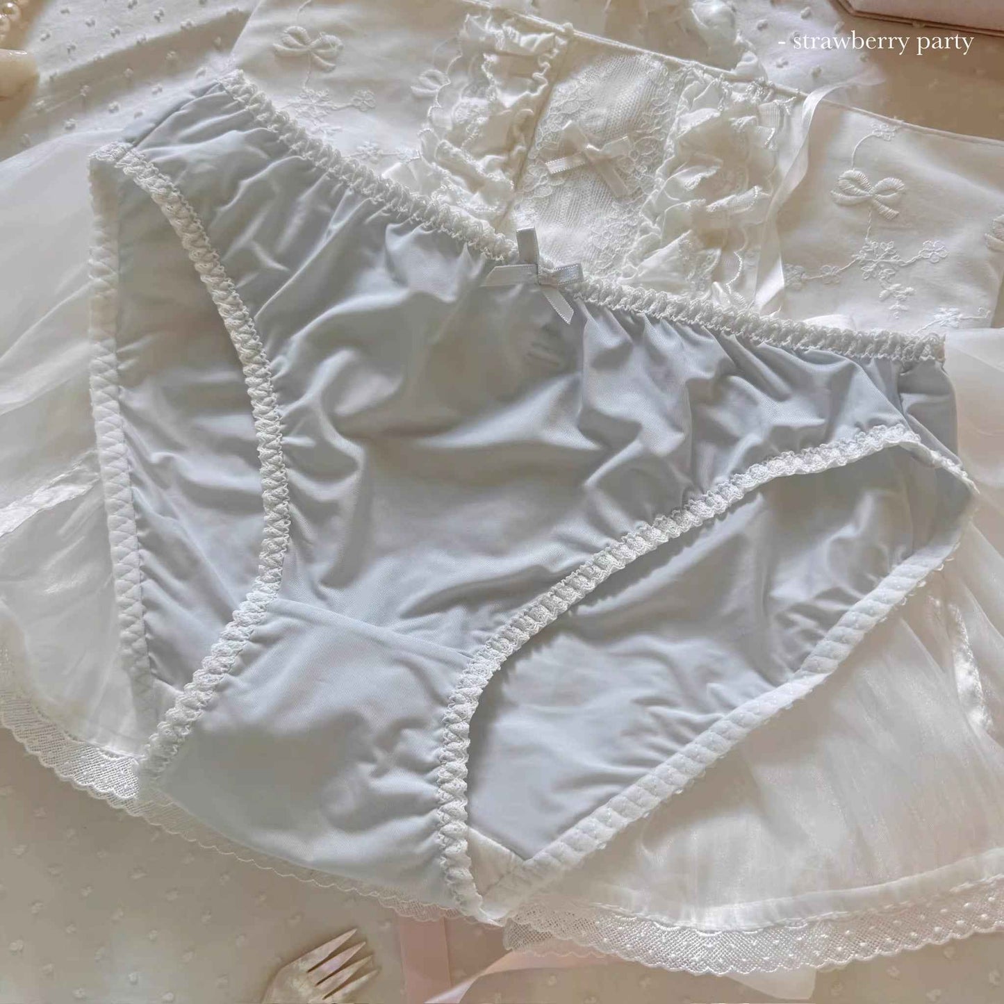 QS Lace Trim Silky Panties