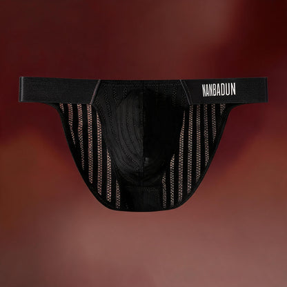 Vertical Lace Mesh Breathable Low Rise Men Briefs