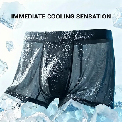 Men's Ice Silk Ultra-thin Cooling Breathable Boxer Shorts