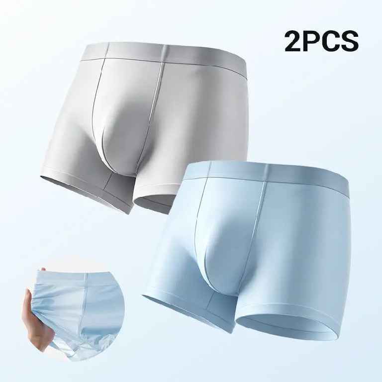 Men's Ice Silk Ultra-thin Cooling Breathable Boxer Shorts