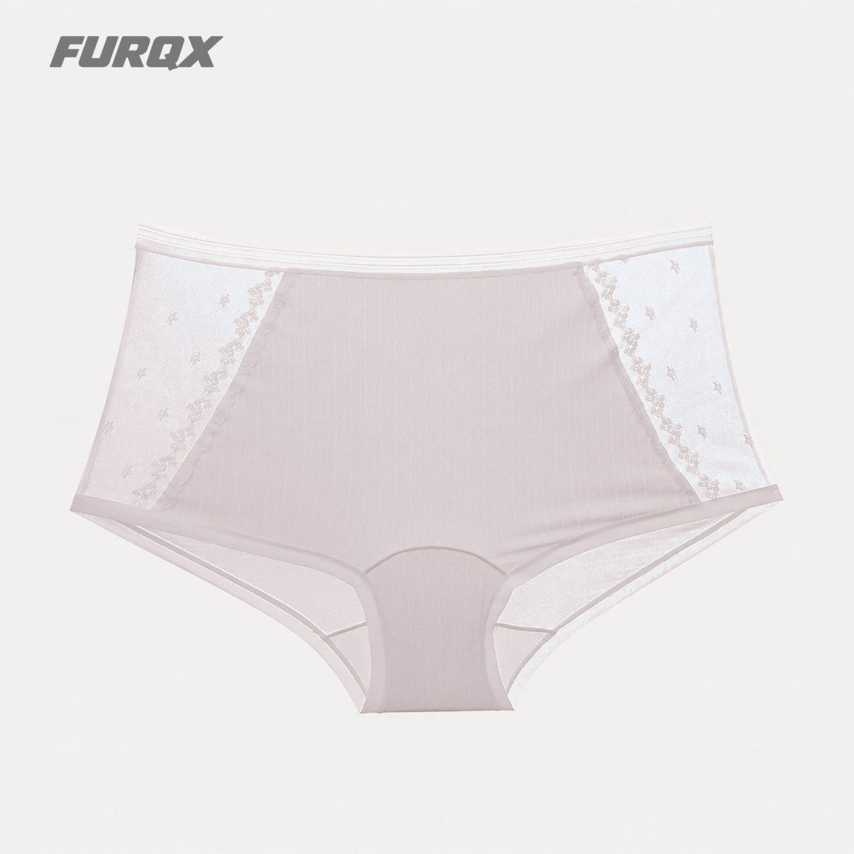 FURQX High-Waist Lace Mesh Boxer Briefs