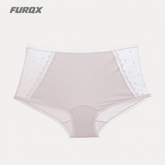FURQX High-Waist Lace Mesh Boxer Briefs