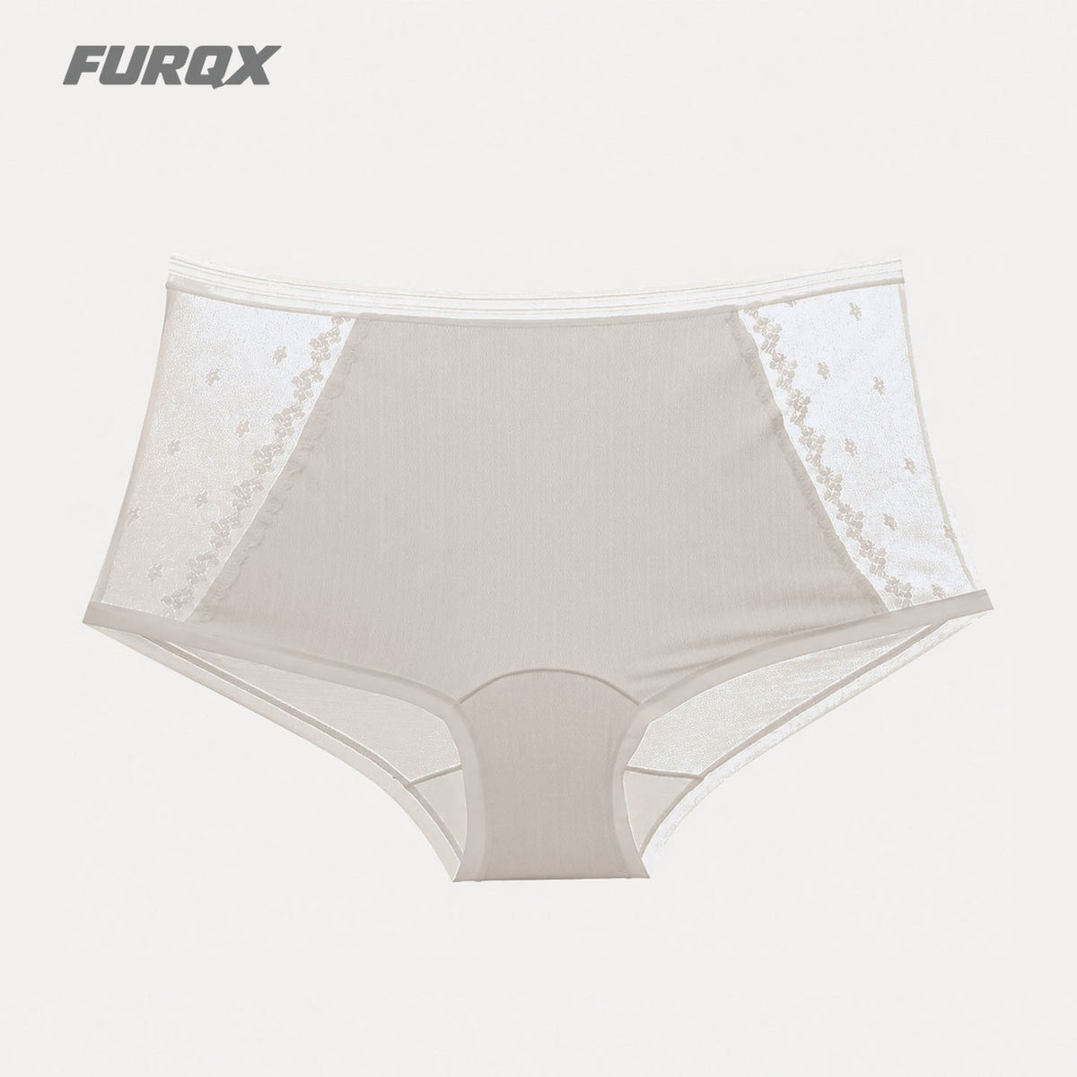 FURQX High-Waist Lace Mesh Boxer Briefs