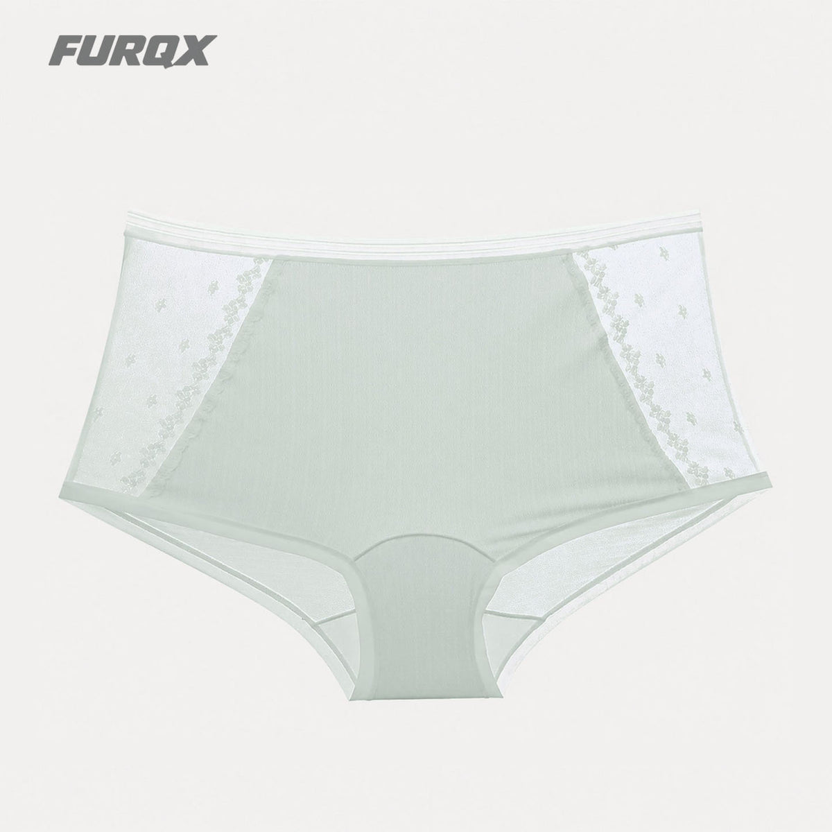FURQX High-Waist Lace Mesh Boxer Briefs