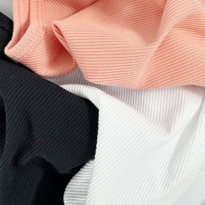 Men's Solid-Color Ribbed Briefs with U-Shaped Pouch