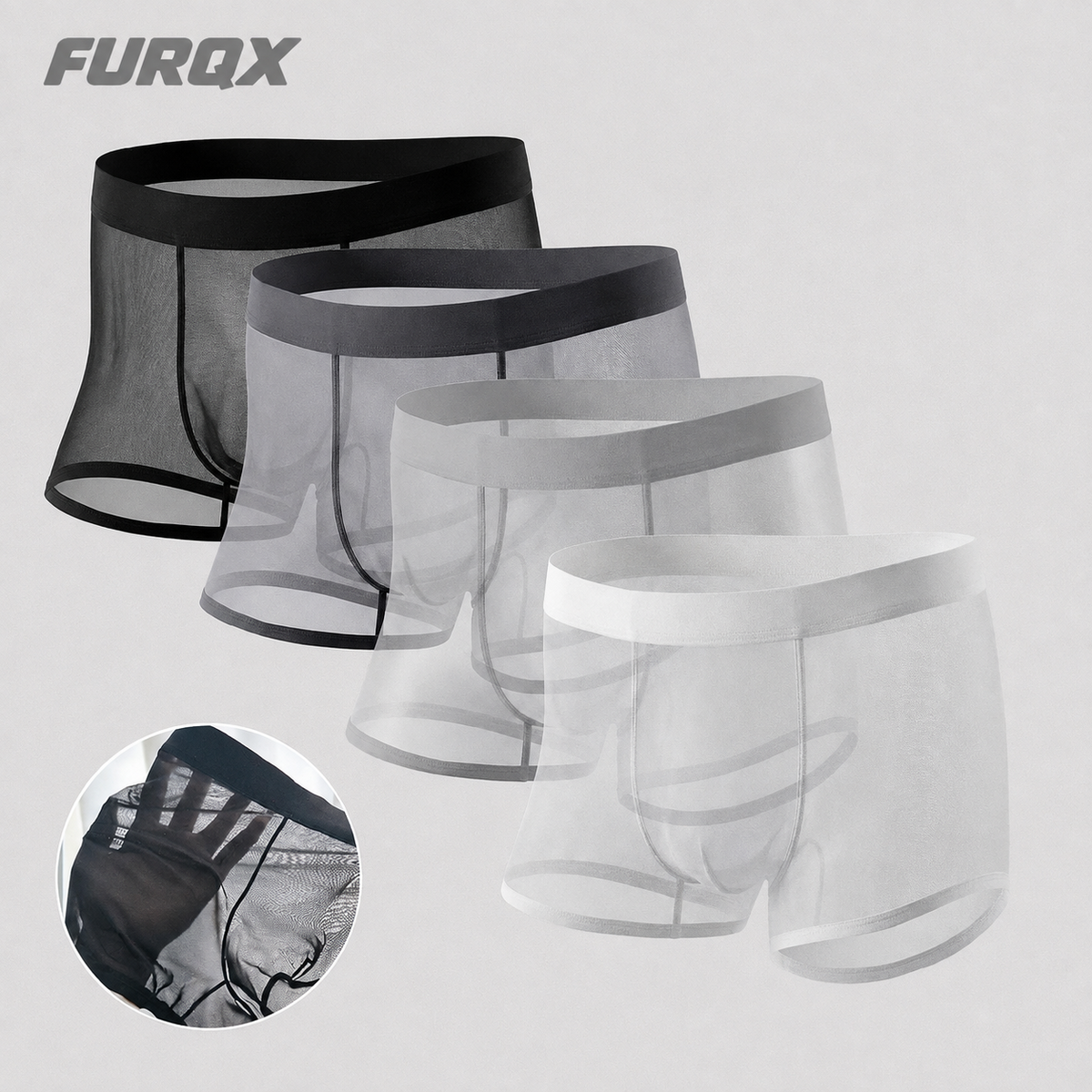 Men's Ice Silk Ultra-thin Cooling Breathable Boxer Shorts